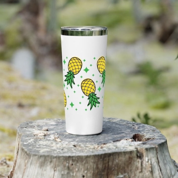 Upside Down Pineapple Copper Vacuum Insulated Tumbler, 22oz