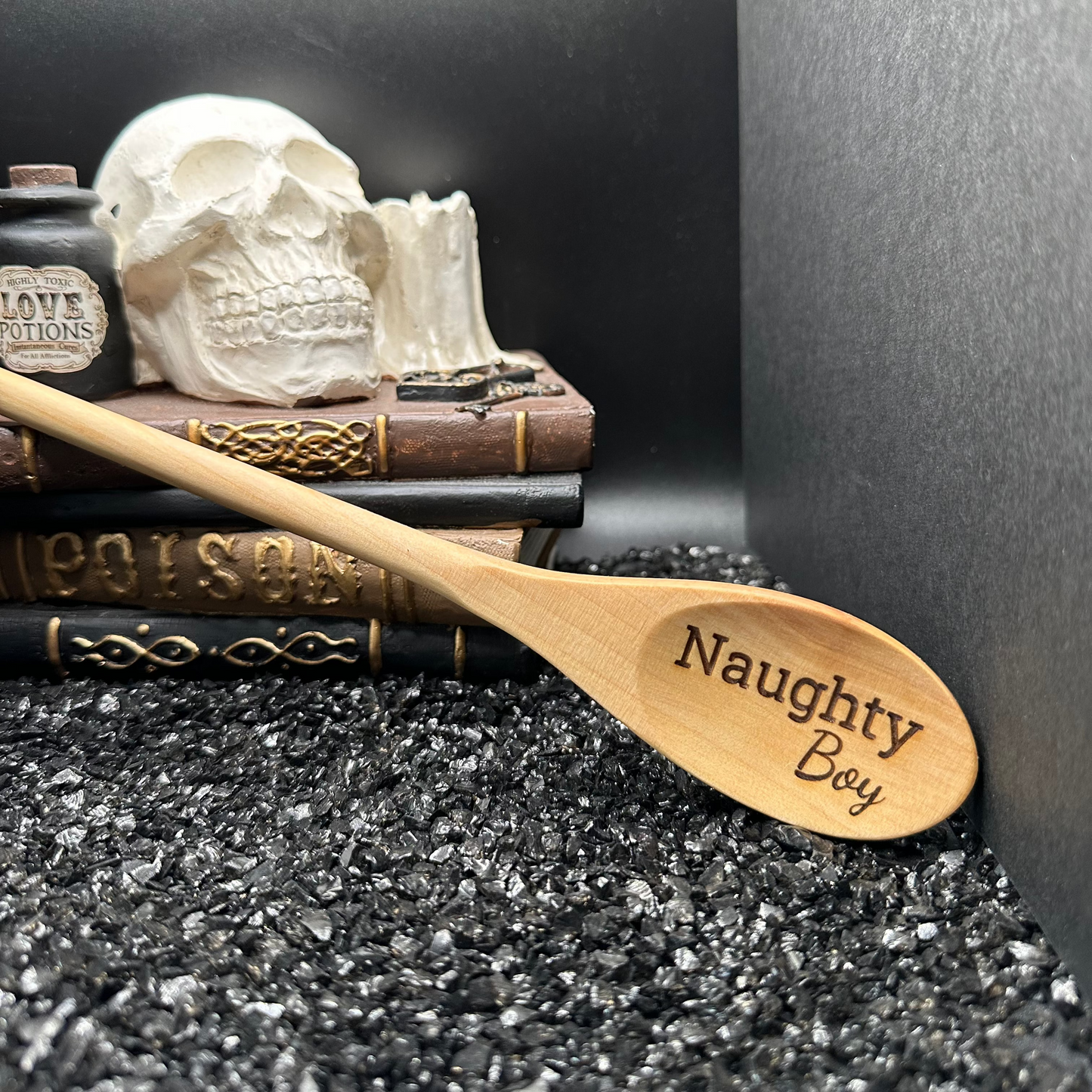 Cuillère en bois gravée Naughty Boy