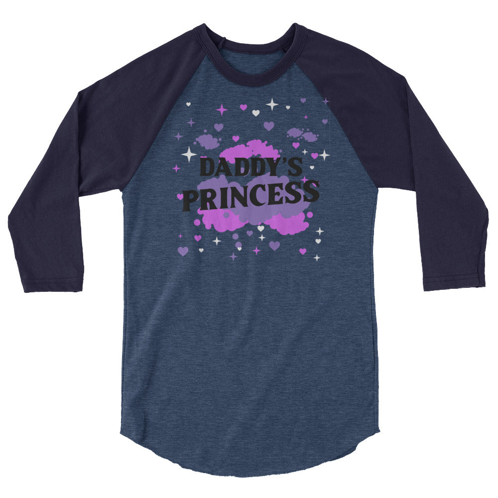 Daddy's Princess 3/4 Sleeve Raglan Shirt