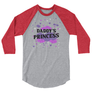 Daddy's Princess 3/4 Sleeve Raglan Shirt