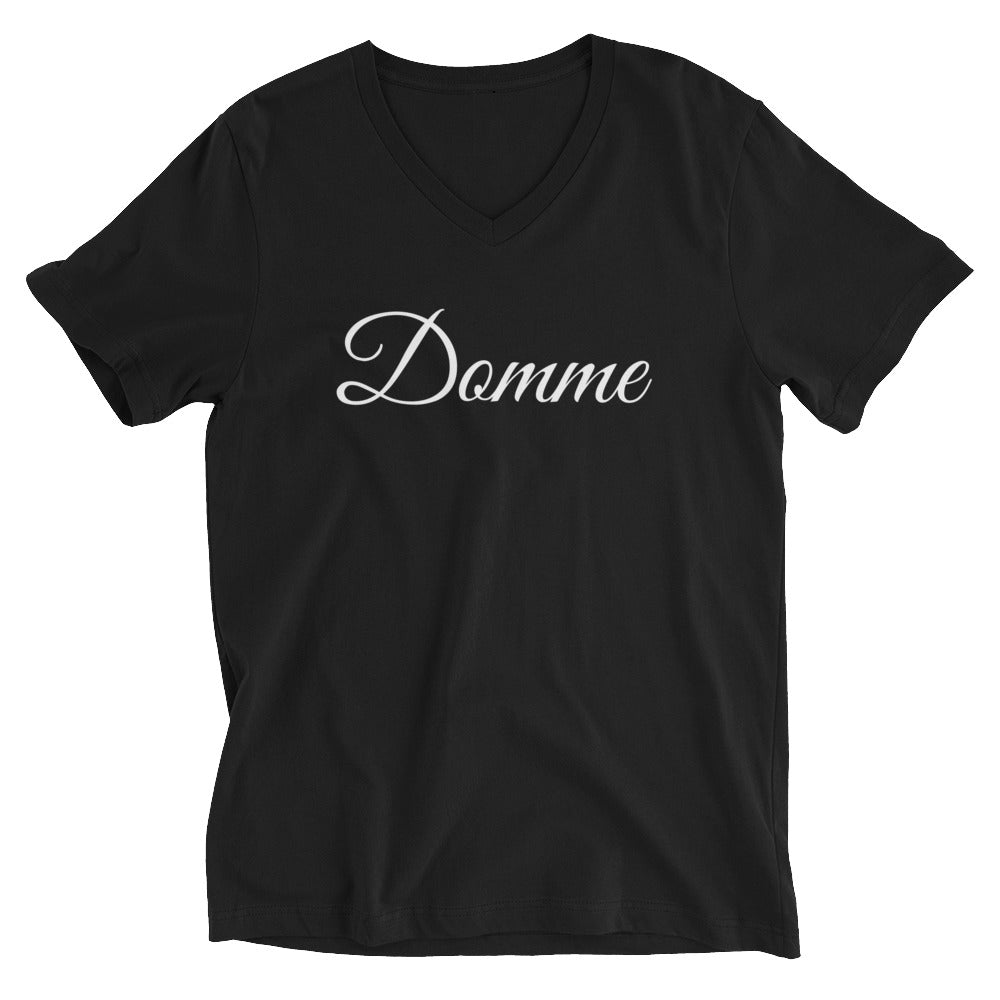 Domme Unisex Short Sleeve V-Neck T-Shirt